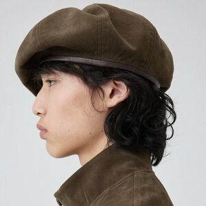 Simple Project designer slouchy oversized suede beret hat L